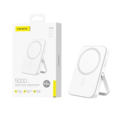 Power Bank Sem Fio Magnético Foneng CX102 5000mAh Branco